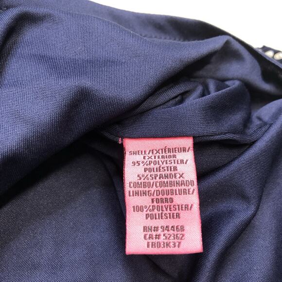 Betsey Johnson Women’s T-length Polka Dot Ruched Faux Wrap Dress Zipper Sz 12 - Picture 5 of 10